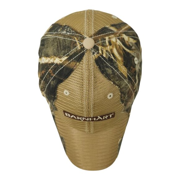 Barnhart Mesh Strapback Cap Tan Camo Curved Brim Hunter Trucker Baseball Hat - Picture 6 of 13